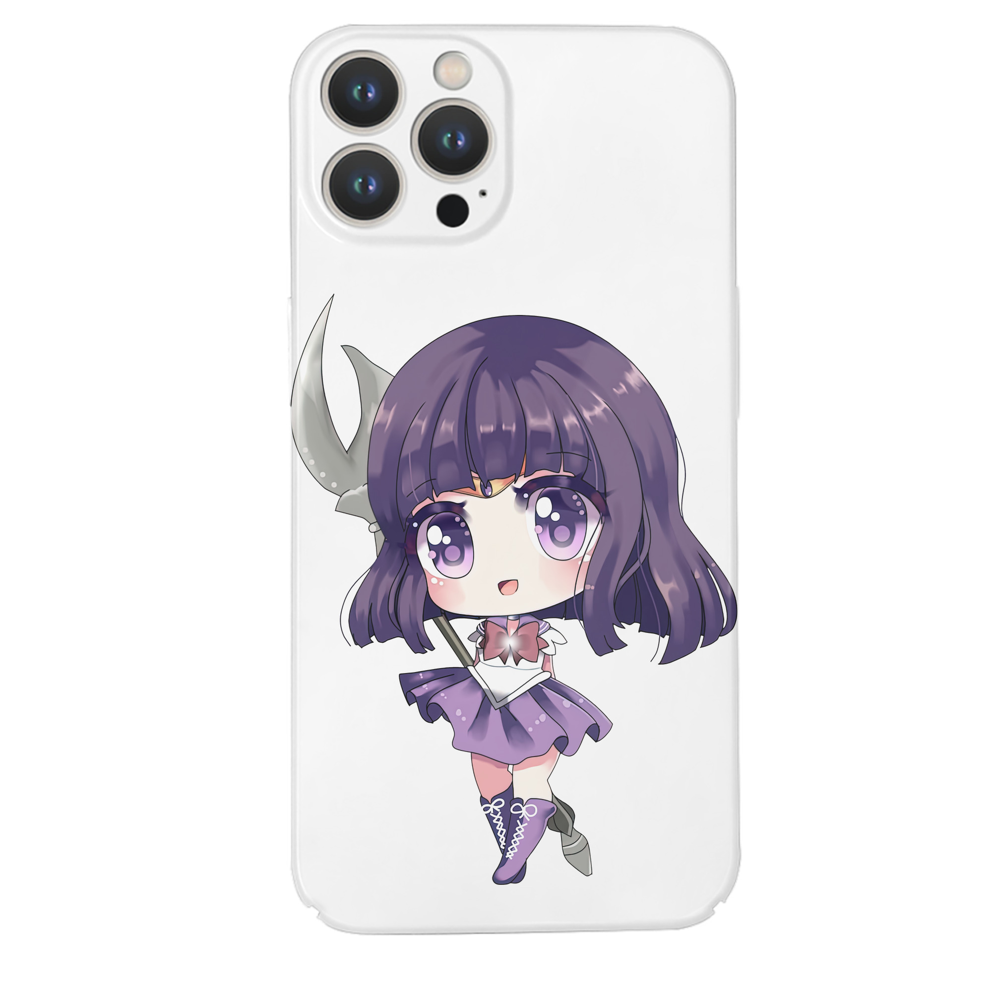 （画像用） 美少女戦士セーラームーン 土萠ほたる Sailor Moon Tomoe Hotaru （セーラーサターン；Sailor Saturn） 【iPhone 14シリーズ対応】ハードケース